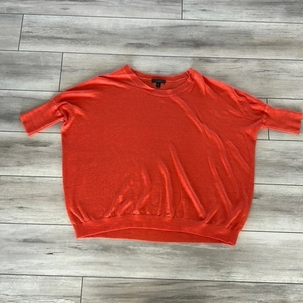 J. Crew 100% linen size XXS orange oversized top